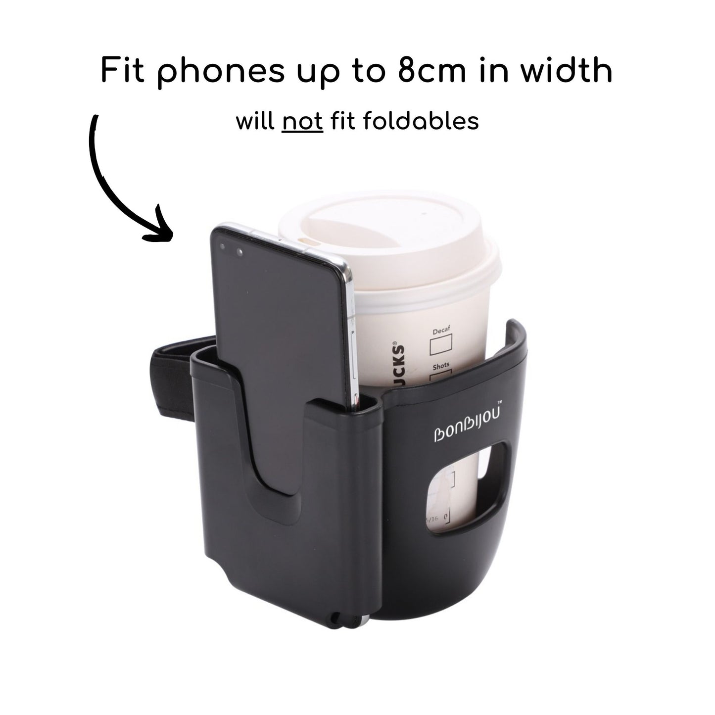Bonbijou 2-In-1 Cup & Phone Holder