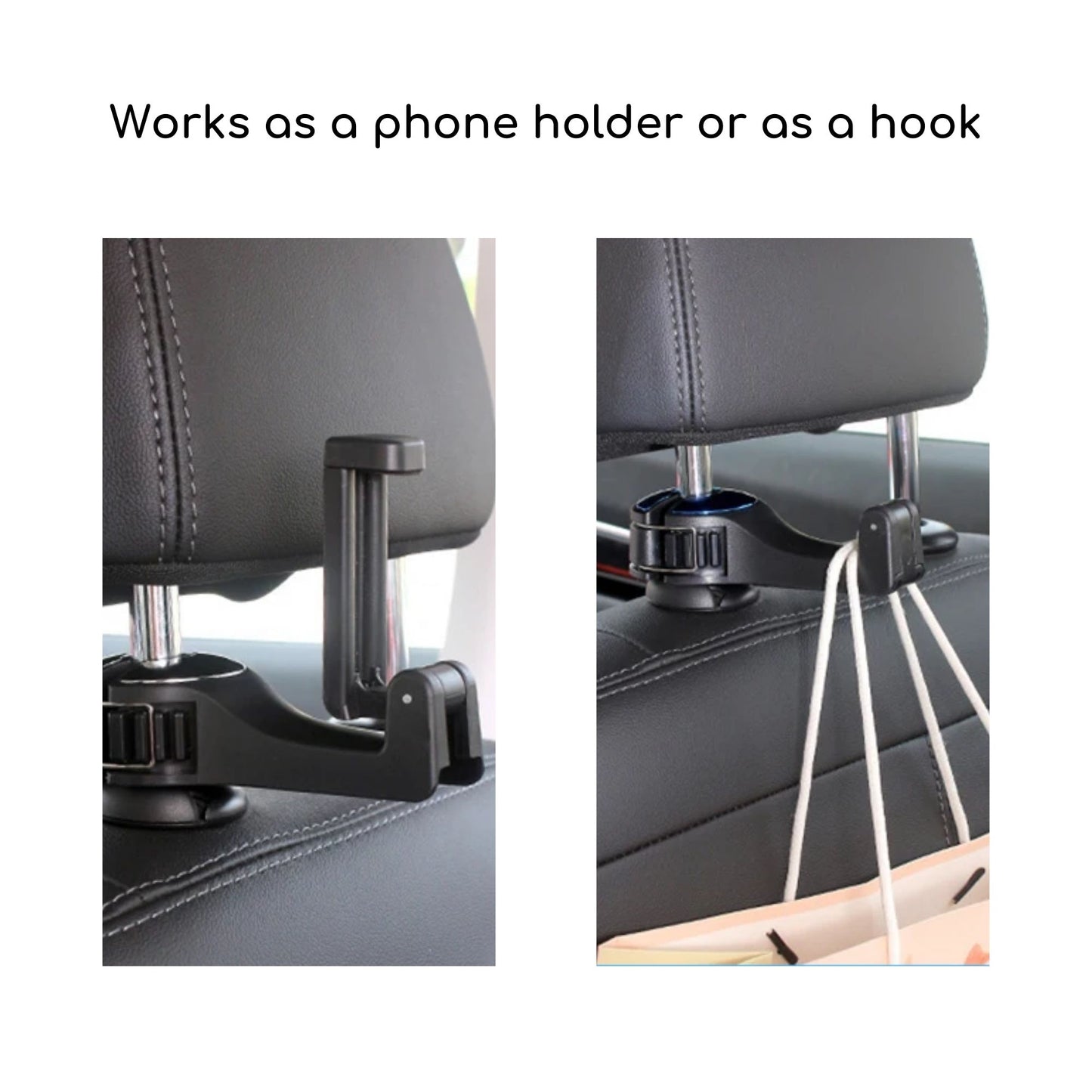 Bonbijou Multifunctional Car Hook With Mobile Phone Holder