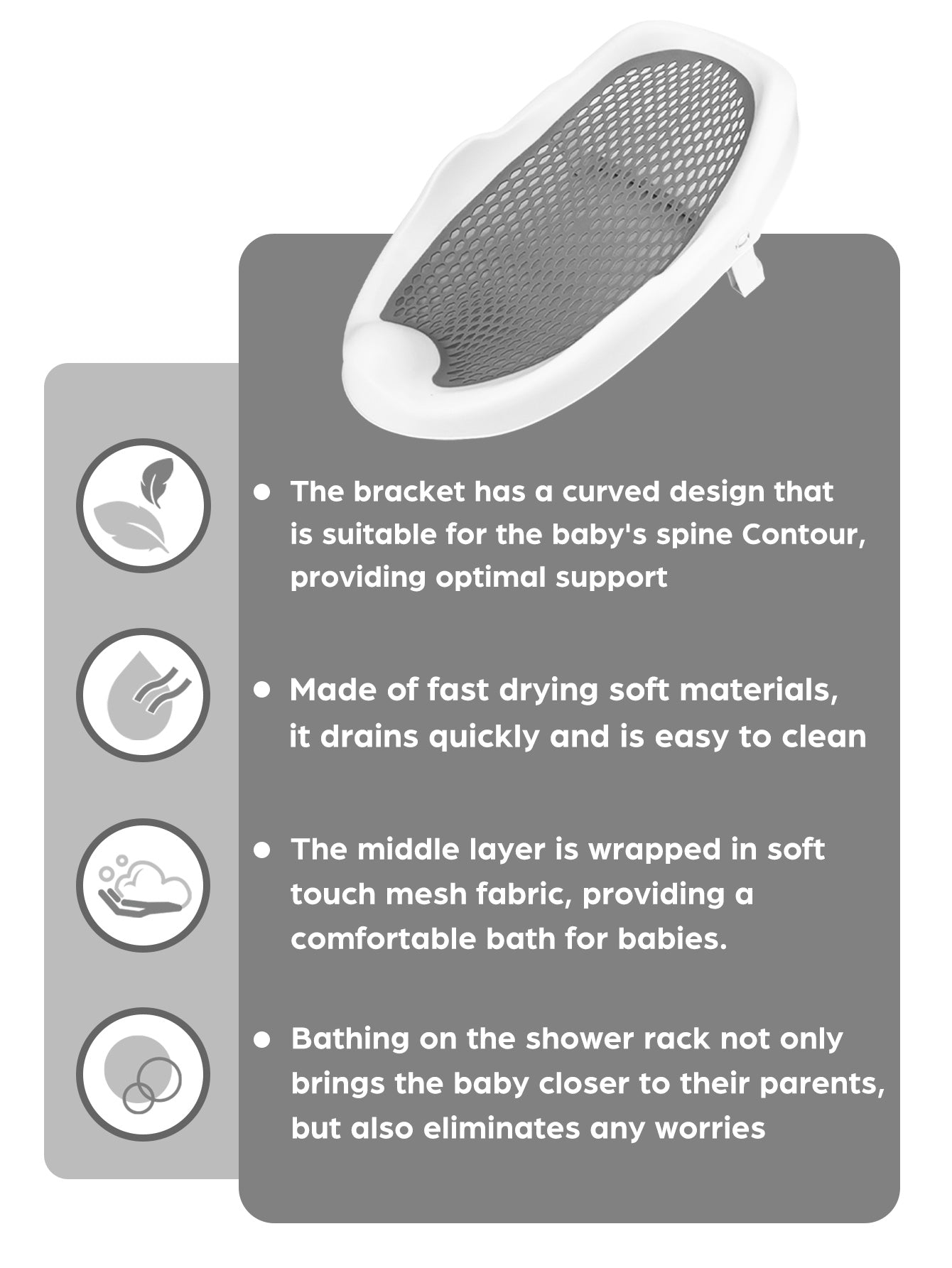 Bonbijou EasyWash Baby Bath Support