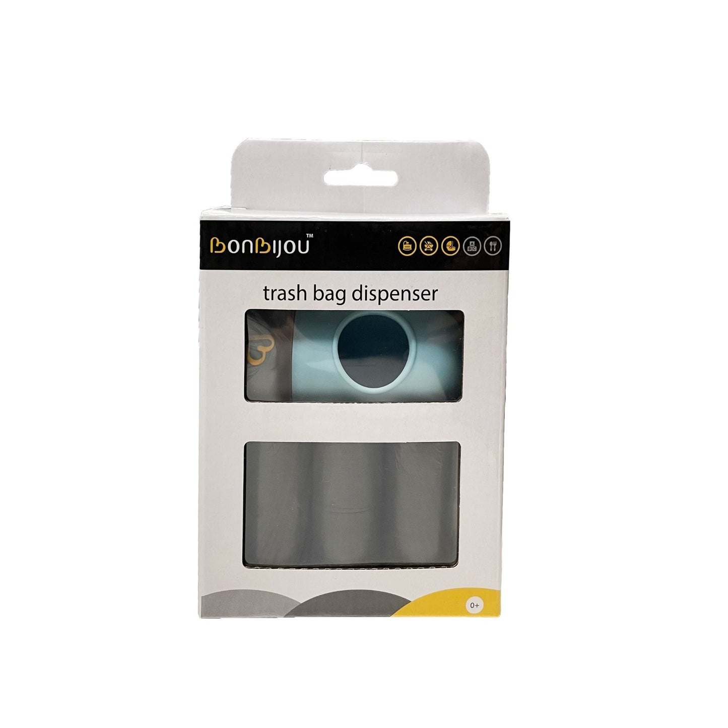 Bonbijou Trash Bag Dispenser with Refills (With 5 Additional Sets Of Refills)