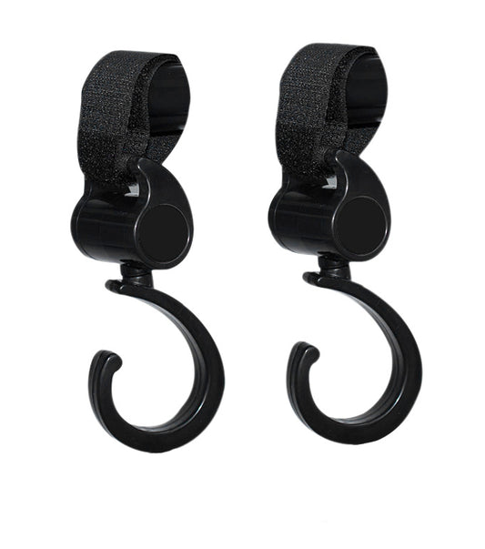 Bonbijou Stroller Hook, Black, 2pcs